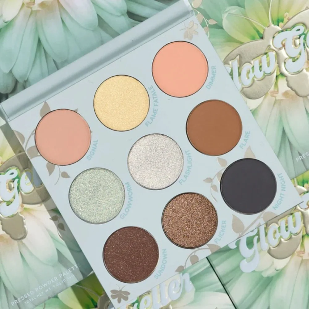 NIB ColourPop Glow Getter 9 Pan Eyeshadow Palette Neutral Bronze Blue